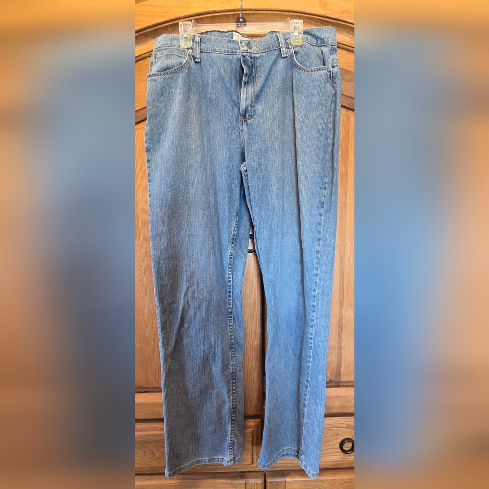 Women's Tall Jeans 16T 36x33 Blue Denim Straight Mid Rise 16 Tall Cabela's
